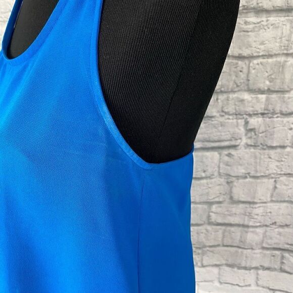 Mine Women S Loose Fit Tank Top Blouse W/crochet And Gold Metal Straps - Picture 5 of 14